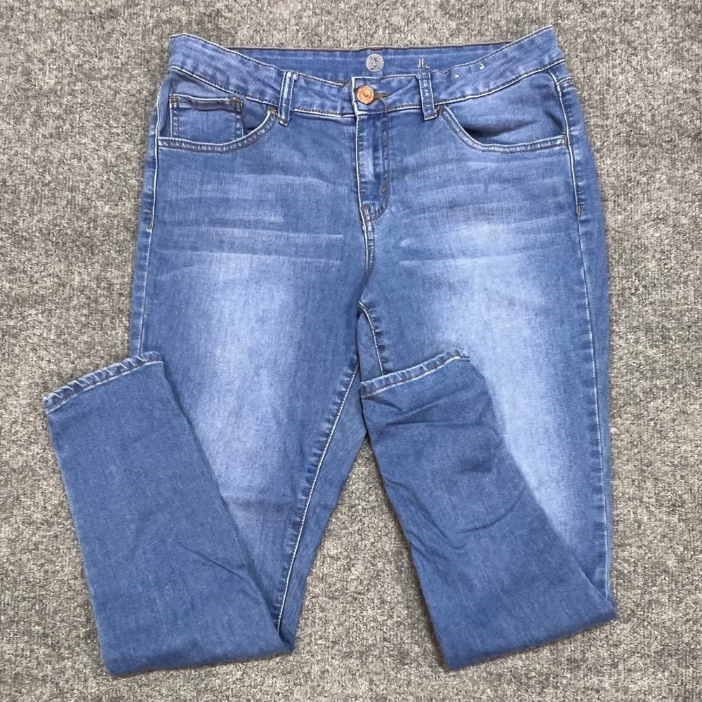 SO Jeggings Women XL Blue Medium Wash Mid Rise Skinny Stretch Denim